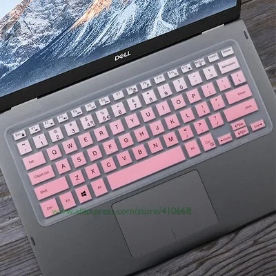 13,3 ''Силиконовая клавиатура для ноутбука кожного покрова для Dell Inspiron 13 5368 5370 5378 7000 7370 7368 7378 5568 13-5368 14CR - Цвет: Gradualpink