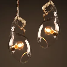 Креативный стеклянный подвесной светильник для ресторана, кафе, бара, дизайн, персонализированный Ретро стиль, стеклянный абажур, подвесной светильник