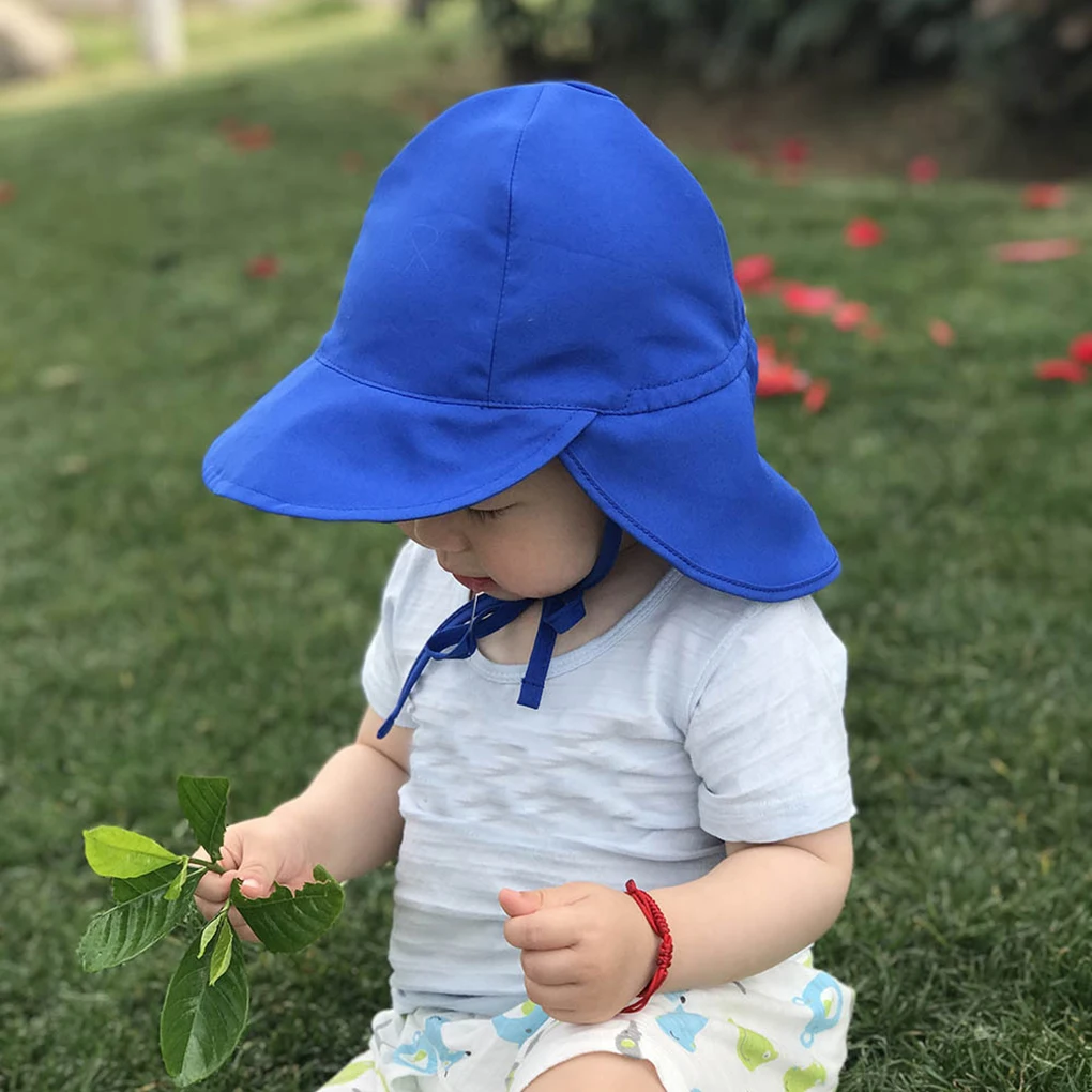 

Kids Cotton Quick Dry Breathable Sunhat Child Sun-proof Adjustable Machine Wash Beach Swim Cap