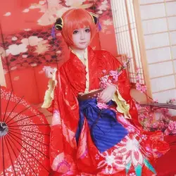 Amine Gintama Kouka Kagura косплей на заказ взрослый размер свадебное платье подвесной вал улучшенное кимоно униформа для косплея