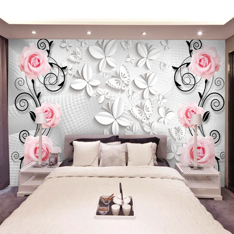 Modern Luxury wallpaper 3D wall mural papel de parede 3d photo wall paper flower contact paper papel de parede 3d  papel parede