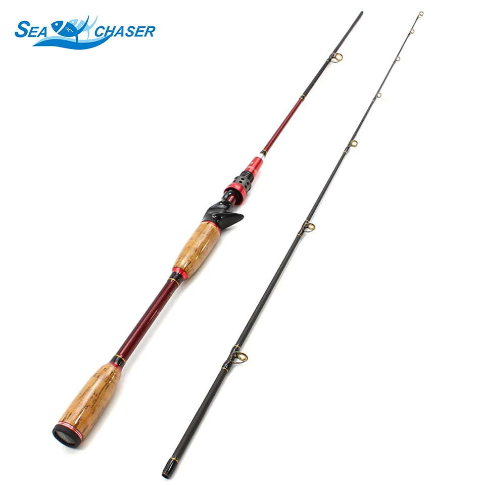 

High Quality 2.1M Can stretch pole wooden handle Lure Rods Casting Spinning Fishing Rod Power M Lure 10-25g line wt 8-16LB