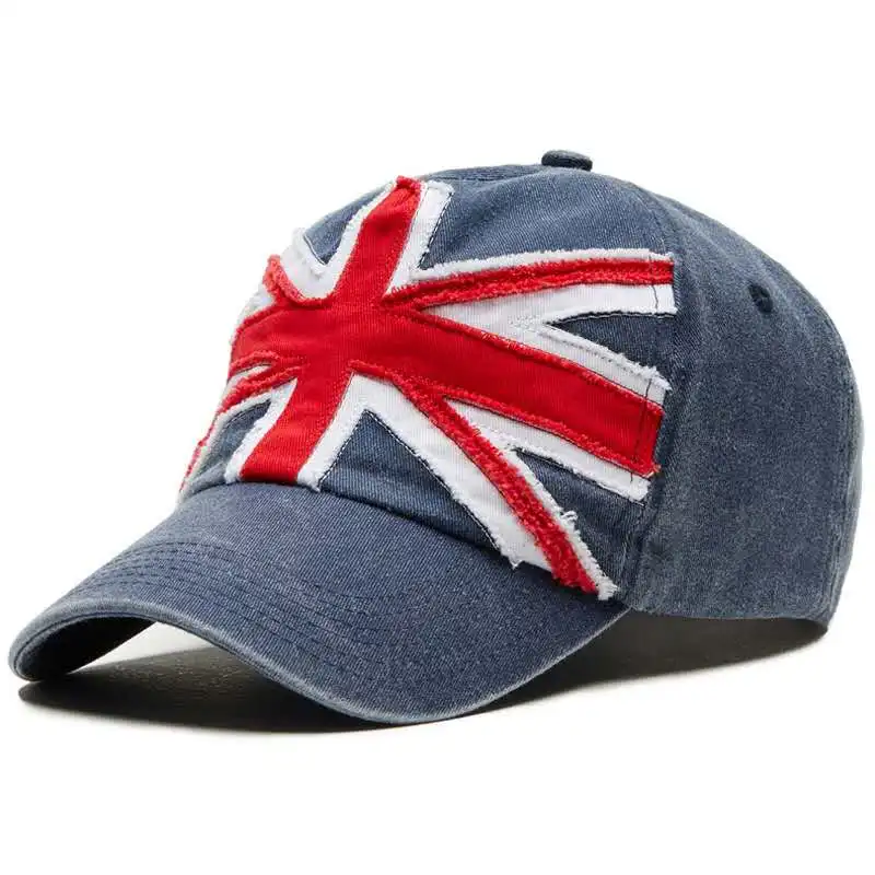 

Hot denim baseball cap Snapback cotton unisex fashion hat patch cloth hat outdoor travel cap rice flag baseball cap