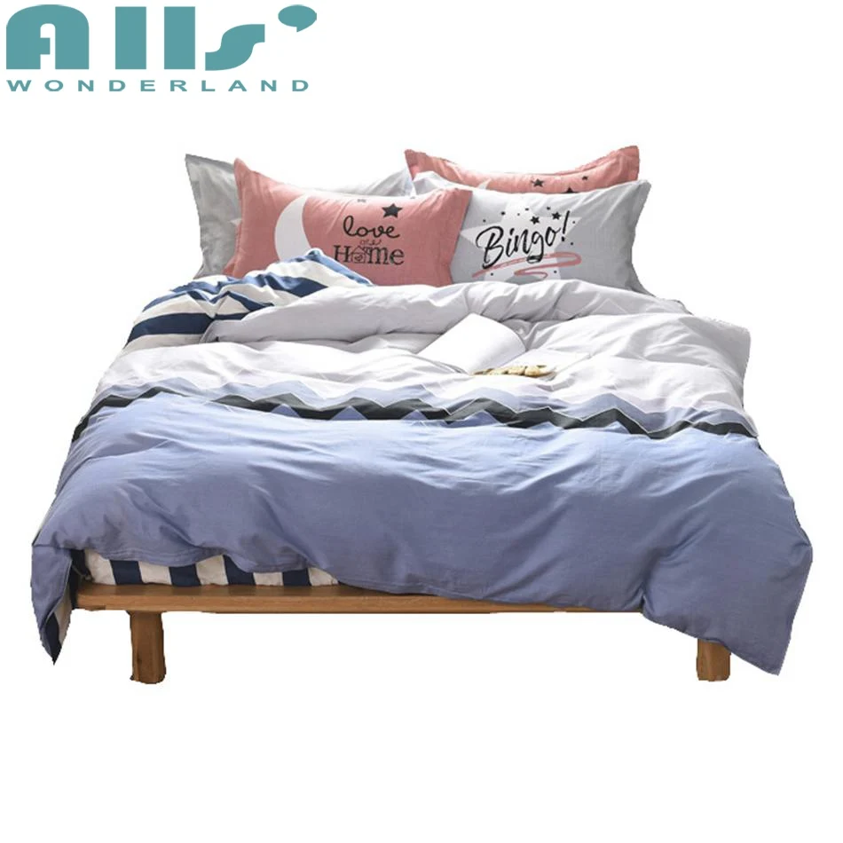 Luxury Duvet Cover Set 100 Cotton Modern Striped Sheet Set