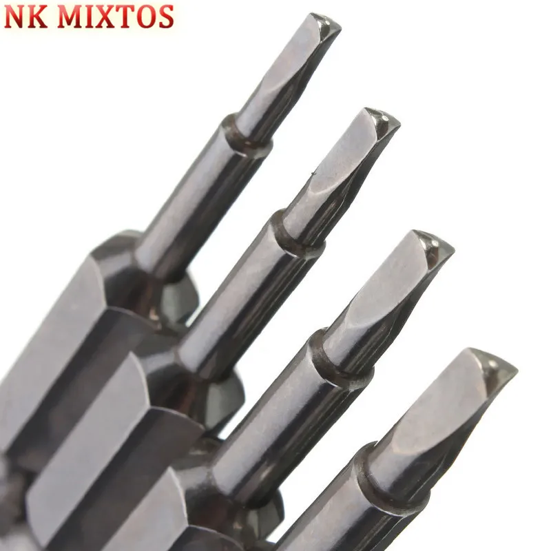 Набор NK MIXTOS 1 4 шт. магнитная треугольная отвертка сверла S2 сталь 1/4 с шестигранным