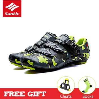 

Santic 2019 Road Bike Shoes Cycling Shoes Men Breathable Pro Road Racing Cycle Bicycle Shoes Riding Sneakers Zapatillas Ciclismo