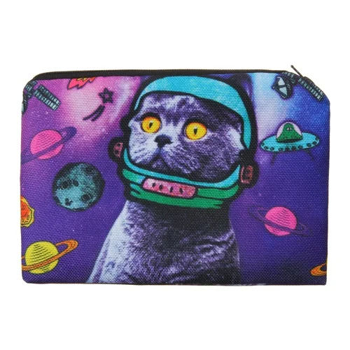 Переносные косметички для макияжа с космическим котом, косметический чехол, Maleta de Maquiagem, сумки для хранения, сумка для макияжа для путешествий, брендовый чехол-карандаш - Цвет: fxhzb750