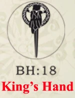 Новая Горячая Игра престолов воск печать штамп ложка для воска Подарочная коробка, Скрапбукинг DIY старинная печать в стиле ретро, винтажный подарок Высокое качество 30 - Цвет: King Hands