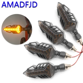 

AMADFJD 2/4Pcs LED Motorcycle Turn Signal Indicator Flasher Blinker Turn Stop Signal Motorcycle Accessories For Universal Lamp