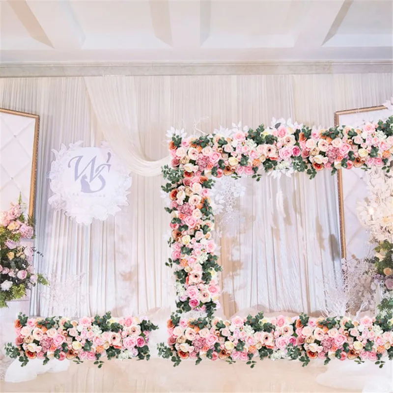 Wedding arch flower row floral artificial flowers wall wedding stage background Home decorative fake flower Commercial display Wedding arch flower row floral artificial flowers wall wedding stage background Home decorative fake flower Commercial display
