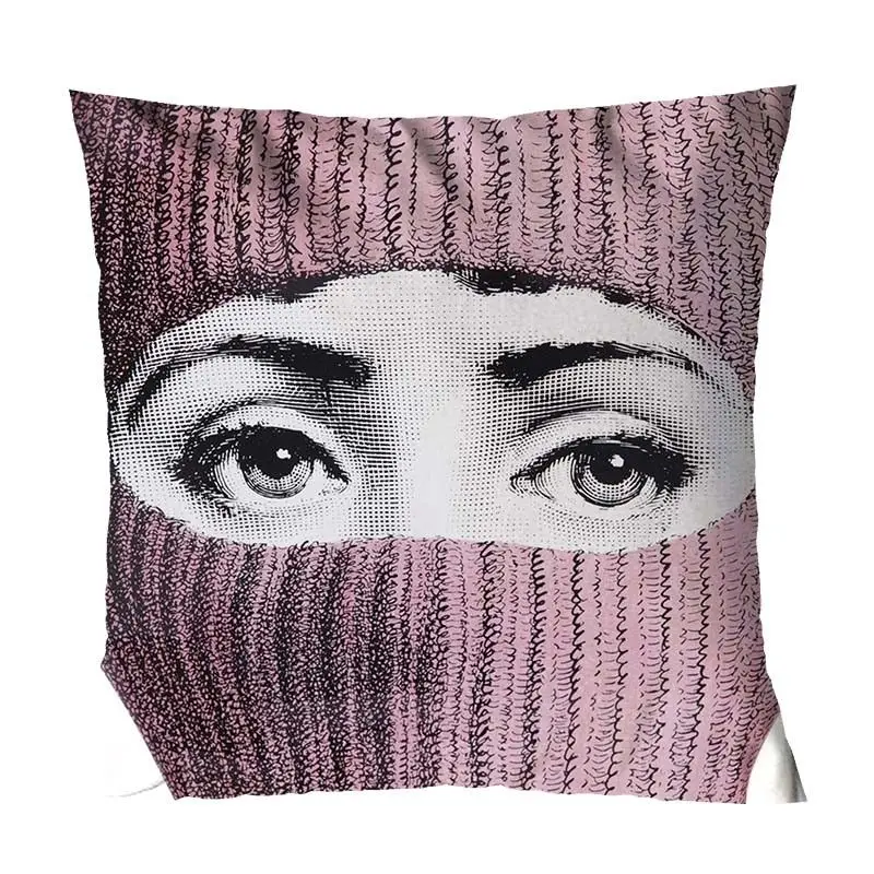 

FORNASETTI FACE Custom Decorative Throw Pillow Case Cushion Pillowcase Cushion Throw Cover Cases Best Gift