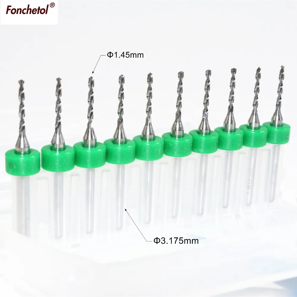 1.45mm 10 CNC computer machine solid carbide micro Drill bit,Printed