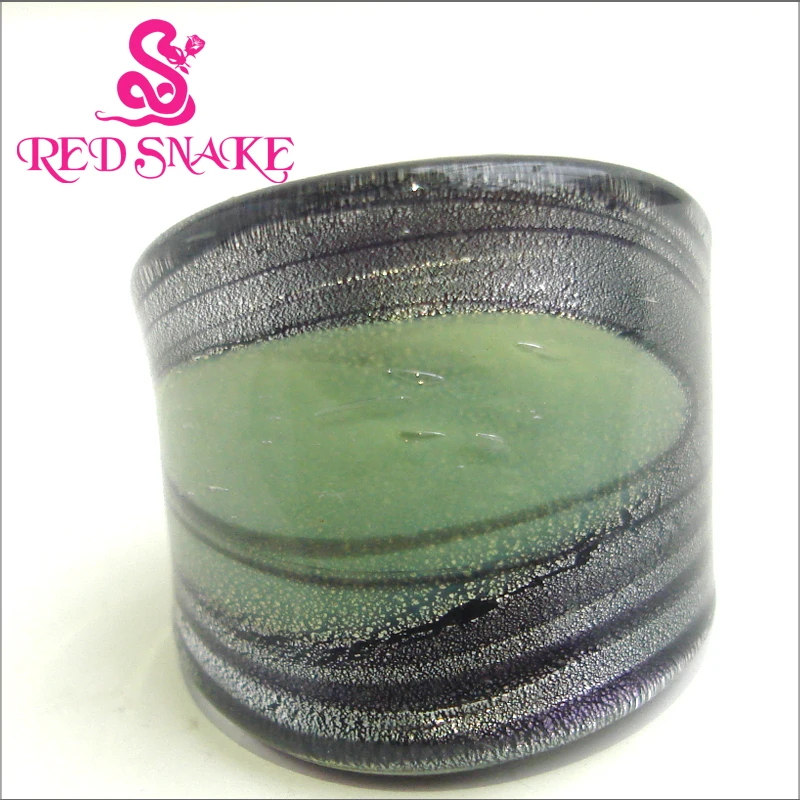

RED SNAKE Fashion Ring Pure Handmade green on Eyeball shape Murano Glass Rings