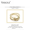 VAROLE-Anillos anudados de doble línea para mujer, diseño único, joyería de moda, regalos ► Foto 2/6