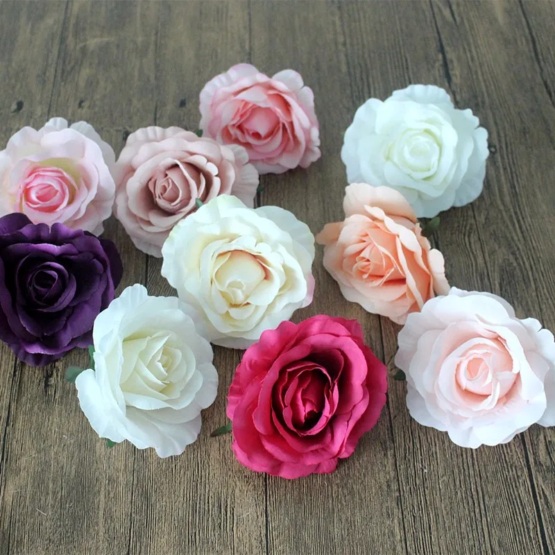 Artificial Rose Flower Head Handmade Home Decoration DIY Event Party Supplies for Wedding Decor Flores (3)