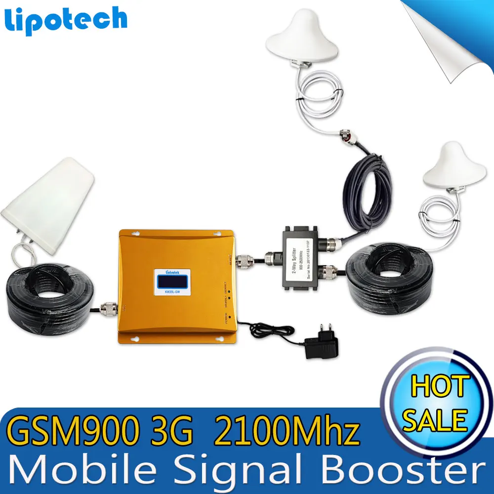 Усилитель сигнала Lintratek Two inside 2G 3G GSM 900 2100 ретранслятор мобильного усилитель 4G для