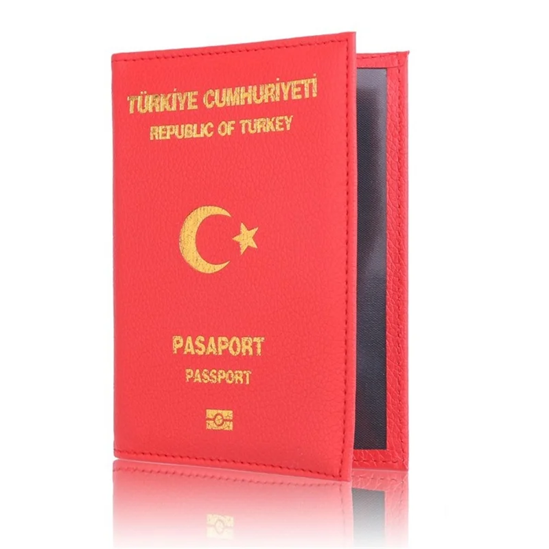 Турция стиль держатель для паспорта унисекс Обложка для паспорта для путешествий документов мягкий держатель для карт кошелек для паспорта чехол для Турции - Цвет: Red
