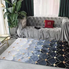 Креативные металлические геометрические узоры 3D ковры для гостиной спальни большого размера ковры и циновки журнальный столик против скольжения напольный коврик