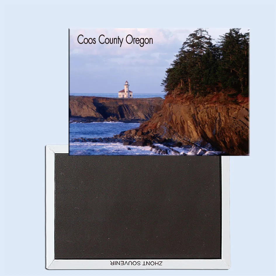 Cape Arago Lighthouse Coos County Oregon Refrigerator magnet Tourist souvenirs Home creative ornaments 24678 | Дом и сад