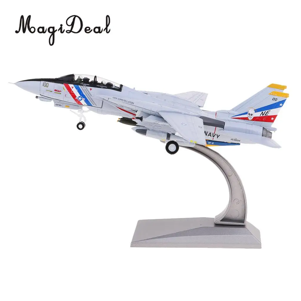 1/100 Alloy F-14 Tomcat Fighter American Military Plane Aeroplane Collection with Display Stand