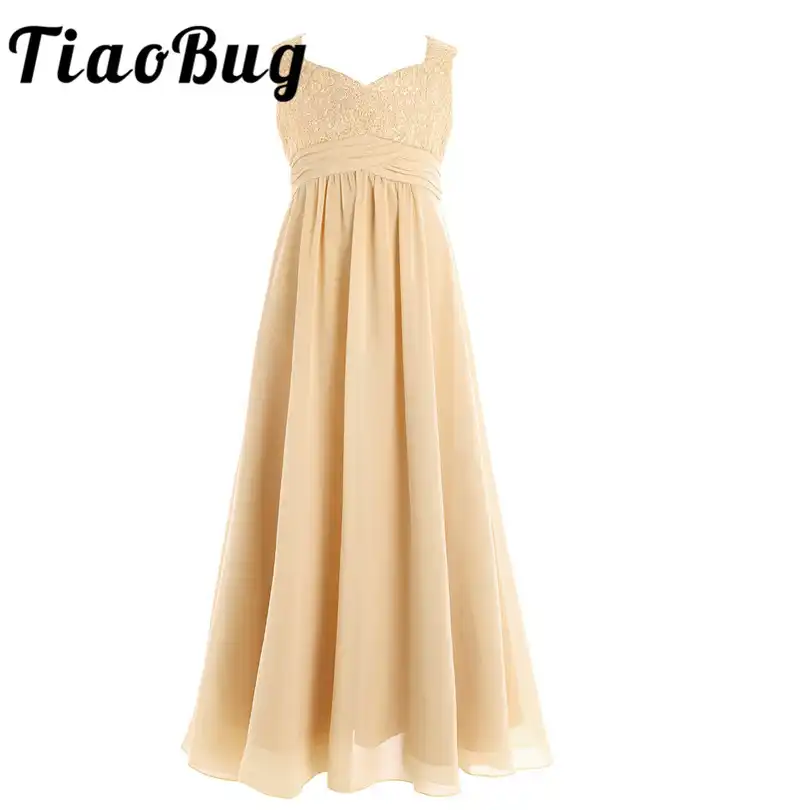 tan flower girl dresses
