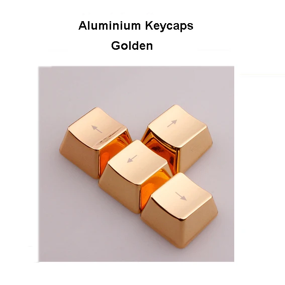 NPKC 4 штуки, алюминиевые колпачки со стрелками, WASD металлические клавиши на клавиатуру, новинка, колпачки для ключей, OEM профиль для Cherry MX переключатели, механическая клавиатура - Цвет: Arrow Golden
