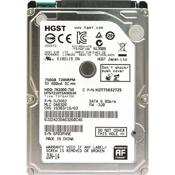 

HGST NEW 2.5" HDD 750GB Internal Laptop Hard Drives disk 7200rpm SATAIII 750g for Notebook HTS721075A9E630 9.5mm