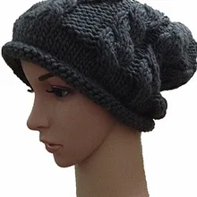 BomHCS осенне-зимняя шапка с серым цветком модные вязаные шапки женские теплые шапочки