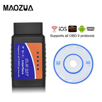 Goede Maozua ELM327 WIFI OBD2 V1.5 Auto Diagnose Scanner Voor IOS Android iPhone Windows Beste V 1.5 Elm327 OBDII Diagnostic Tool