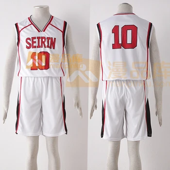 

Kuroko no Basuke Basket seirin 2nd school basketball suit mens uniforms boys sport clothes No.10 Kagami Taiga cosplay costume