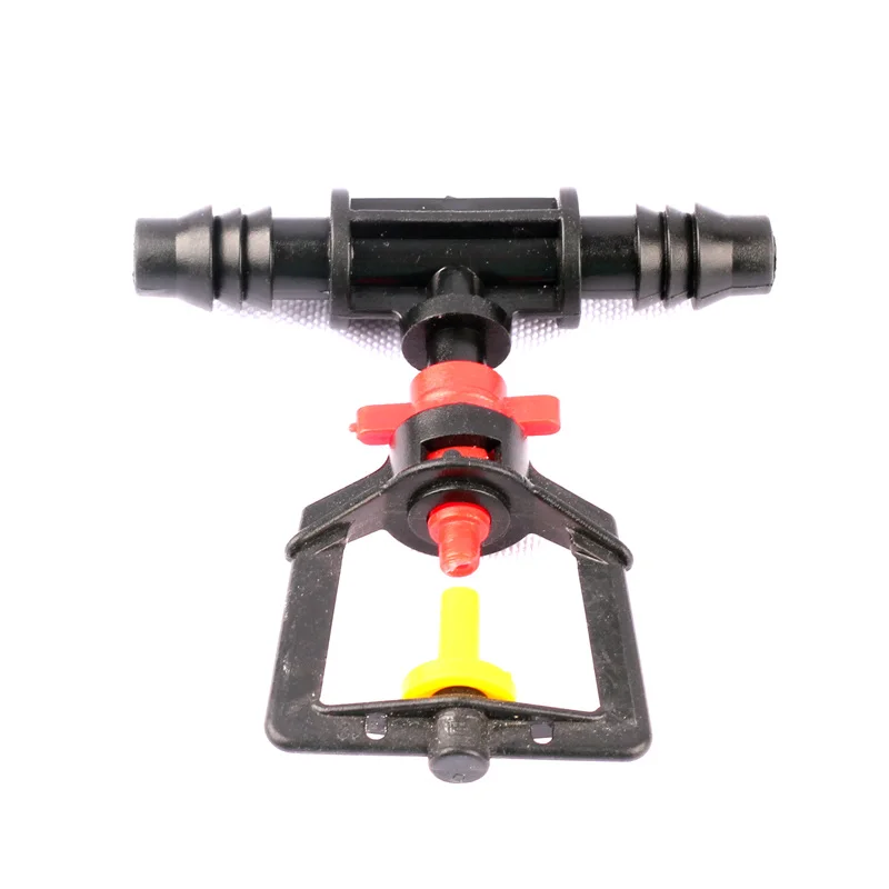 5set 6mm Square Refraction Sprinkler+8/11mm Hose Tee Connector Garden Irrigation Sprinkler