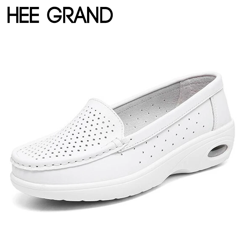 

HEE GRAND Women Causal Lofers Soft Bottom Light Shoes Slip-on for Working Women Solid Flats Spring New Style size 34-41 XWD6415