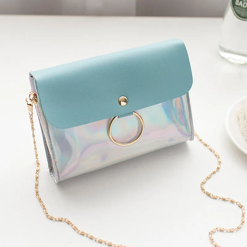 الليزر Crossbody حقيبة ل سلسلة نسائية البسيطة حقيبة كتف دائرة صغيرة حقيبة ساعي إمرأة حقائب والمحافظ يدّ حقائب سهرى