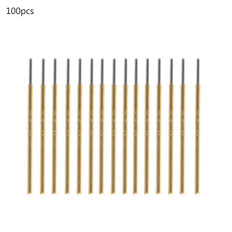 

100Pcs/Lot P50-J1 Dia 0.68mm Length 16mm Spring Contact Probe Round Head Pin for PCB Testing Spring Test Probe Pins