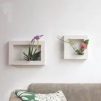 Japanese Ikebana Plastic Plant Arrangement Tools, Photo Frame Flower Pot, Wall Hanging, Living Room, Desktop 2