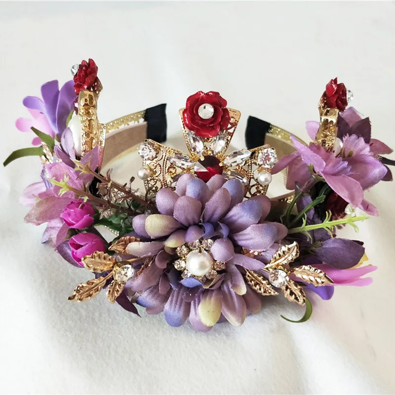 Purple Wedding Head Jewelry Bridal Head Accessories Wedding Hair