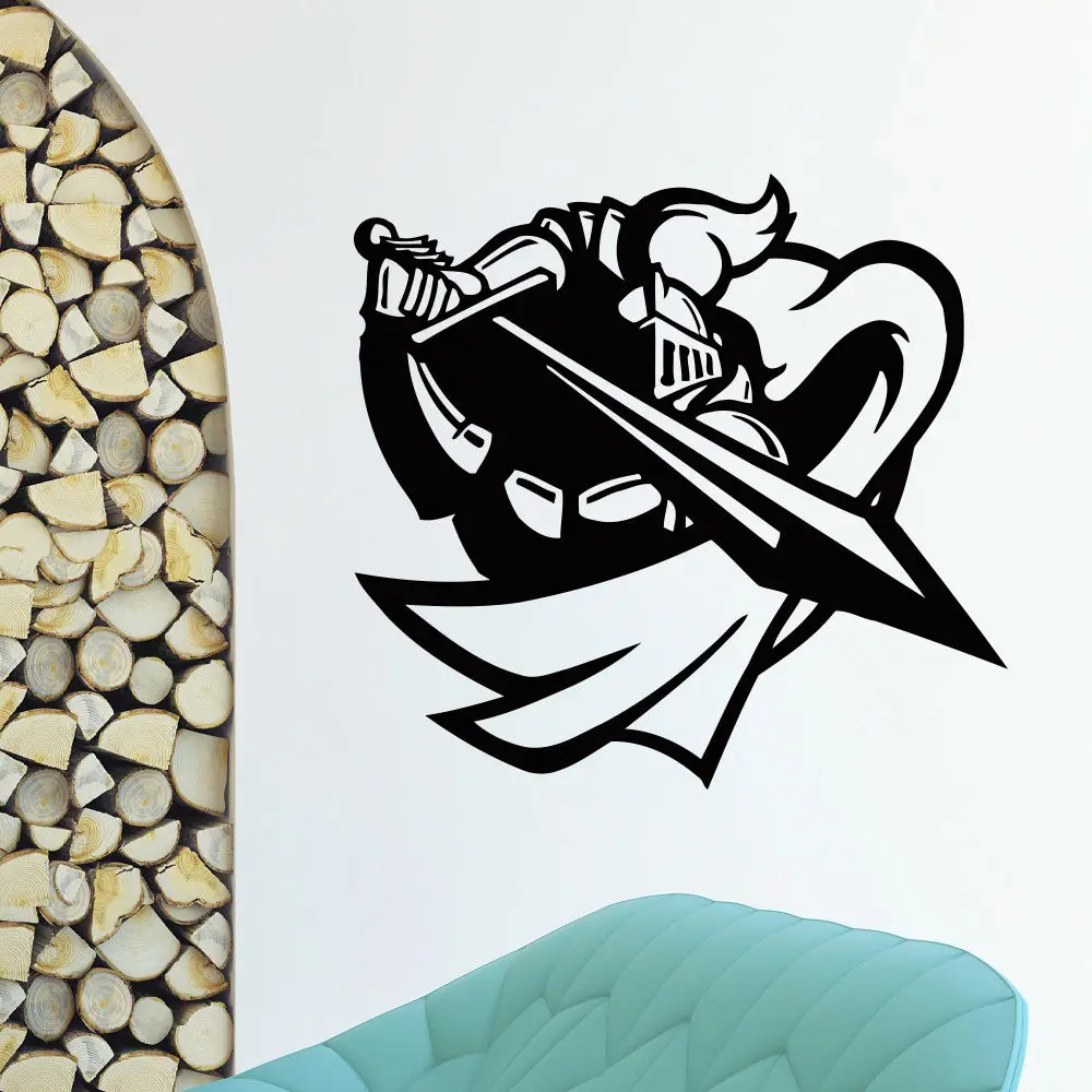 

WALL DECAL VINYL STICKER ANCIENT WARRIOR KNIGHT WITH SWORD DECOR