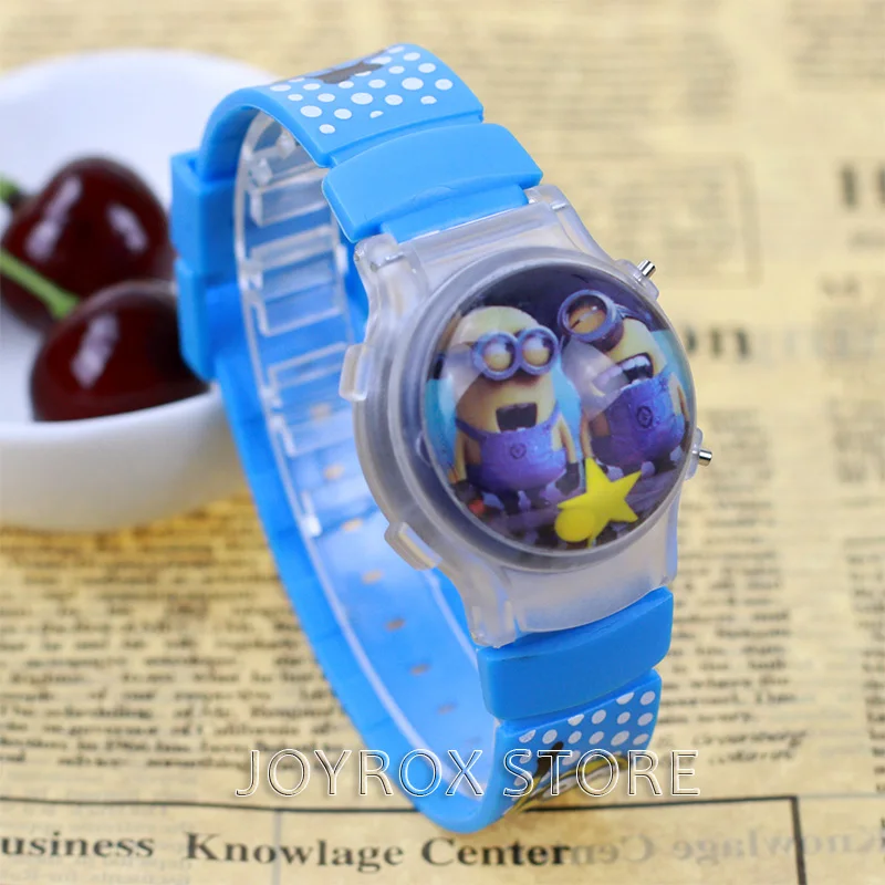 JOYROX светодио дный LED силиконовые детские часы раскладушка желе цифровые наручные часы Горячая Мультфильм каучуковый ремешок обувь для