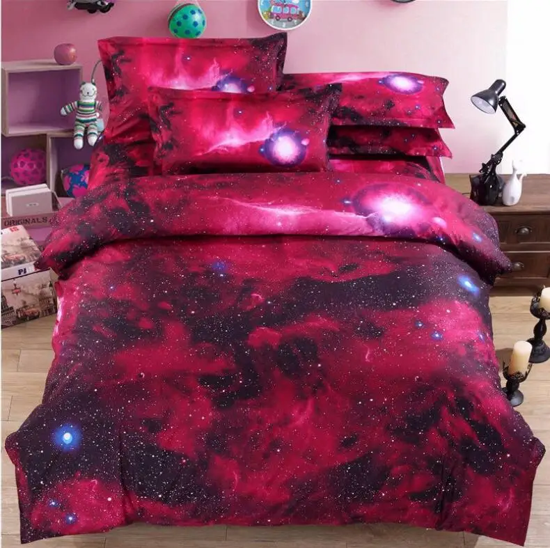 Hipster Galaxy 3D Bedding Set 2 3 4pcs Universe Outer Space Themed Duvet cover Bed Sheet