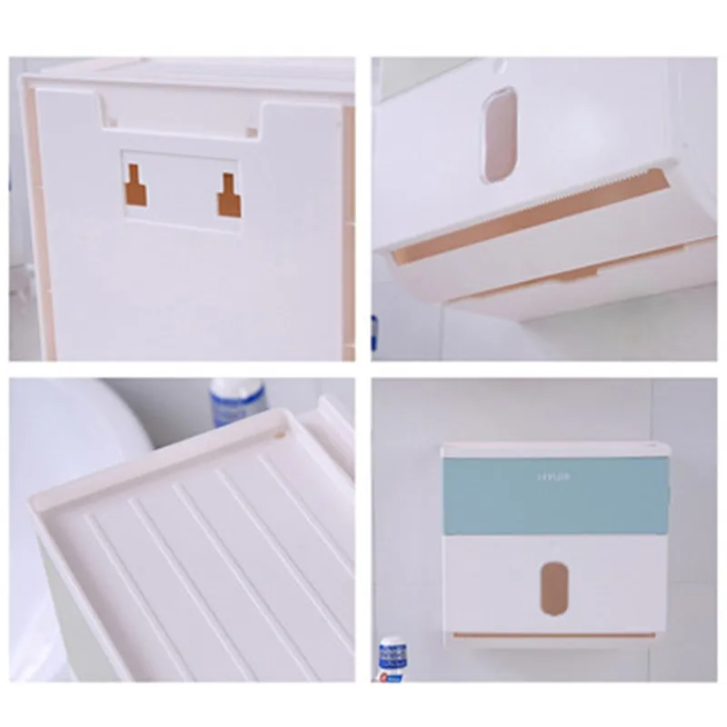 Пластиковый самоклеящийся настенный держатель туалетной бумаги рулон коробка для салфеток Держатель для ванной комнаты Органайзер с хранение мобильных телефонов