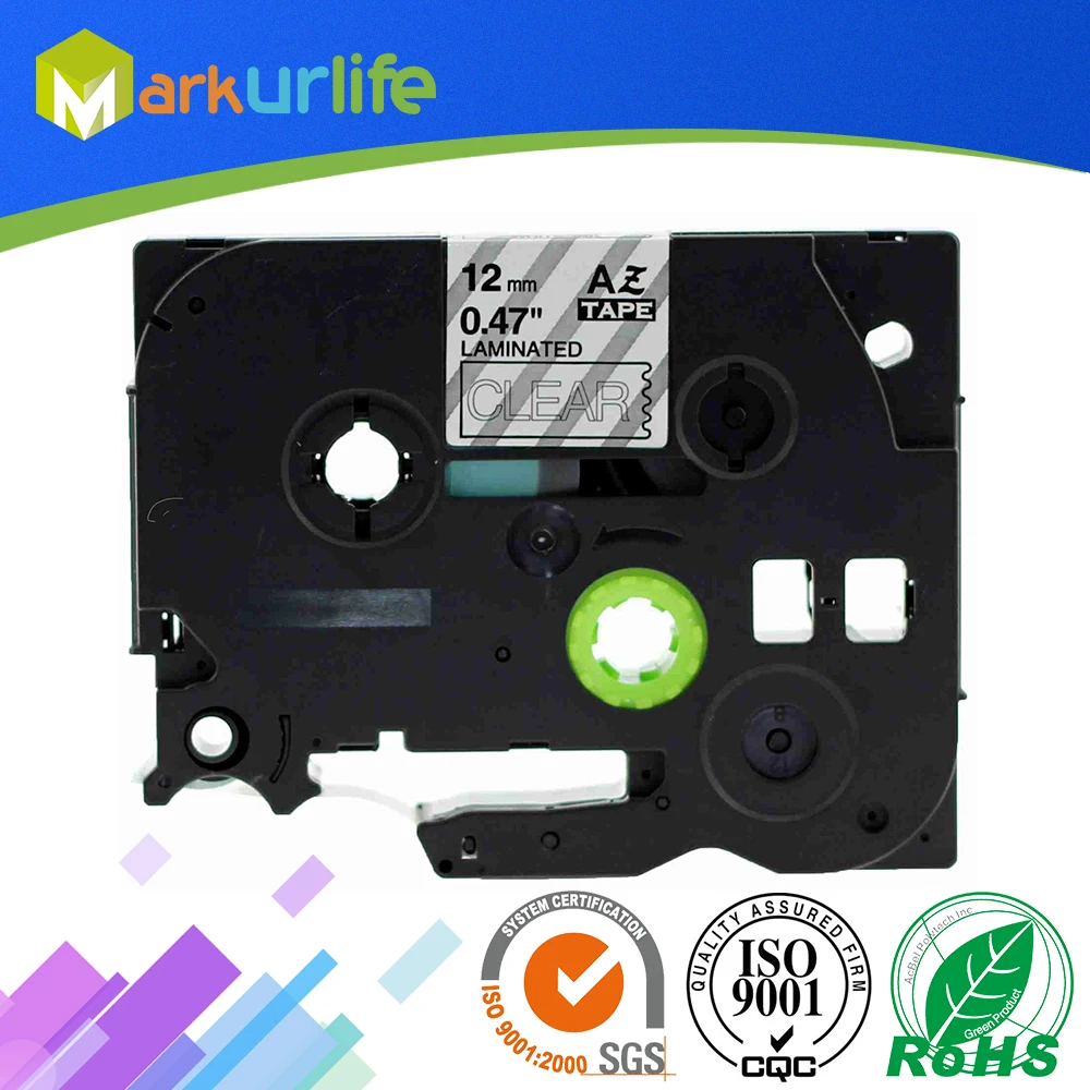 

1 pcs/lot 12mm*8m Tze 135 Tz135 White on Clear Laminated Tape Compatible P touch 12mm tze-135 Label Tape Cartridge tz135 tze-135