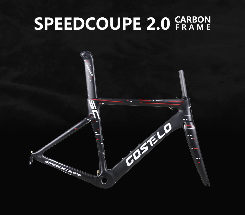 Скидка Costelo Speedcoupe 2,0 полный углеродного волокна дорожный мотоцикл Велосипеды frame bicicleta frame дешевые рамы велосипеда 48 51 54 56