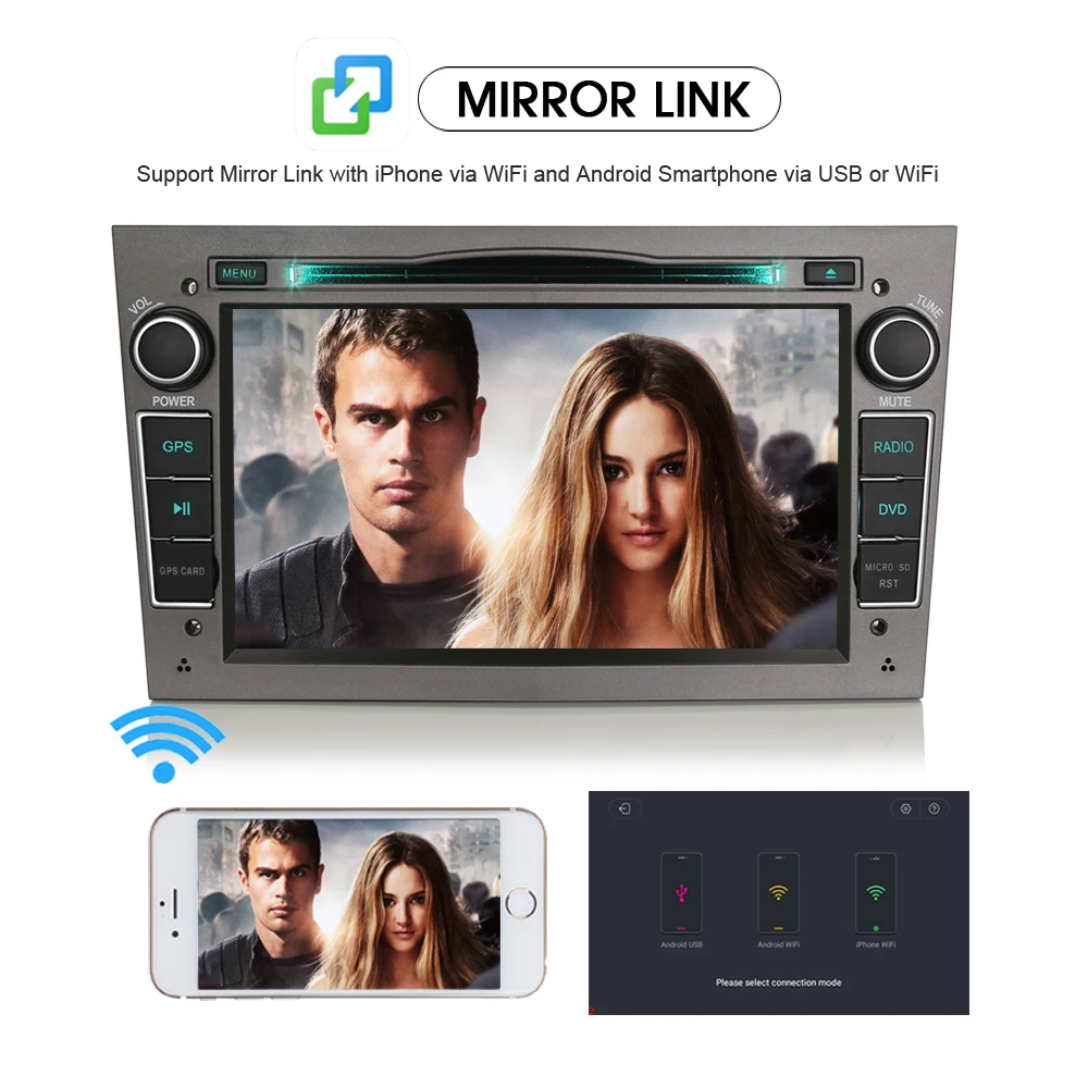 Sale Android 8.0 DAB+ Sat Navi Autoradio WiFi 3G GPS Radio RDS BT USB Bluetooth SD CD TV Car DVD player FOR Opel Corsa Vectra Zafira 1