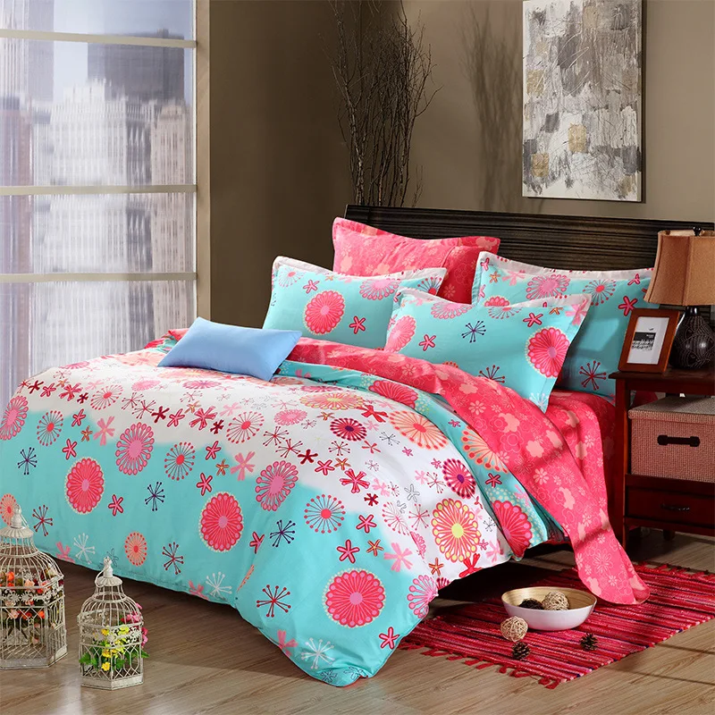 

four sets of 100% cotton manufacturers selling products wedding bedsheets Home textile queen bed sheet pillowcase bedding bag