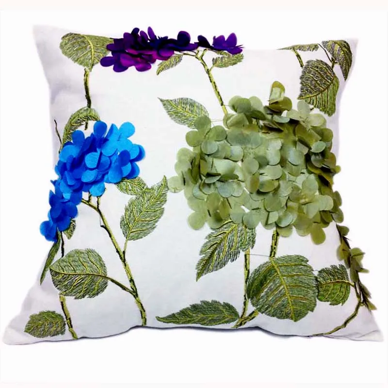 

Decorative Cotton Square Cushion Cover for Sofa,Plant Embroidery Cushion Covers,Throw Pillow Case Cover Sofa Chair Cushion Cover