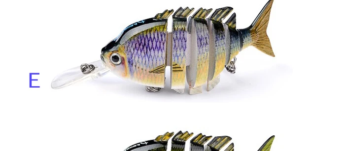 Fishing Lures Jointed Bionic 6 Segments 10cm 13.6g Artificial Lures Perch Walleye Pike Sunfish Hard Bait Fishing Tackle  (10)