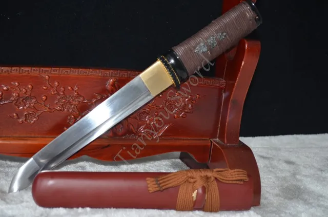 Handmade Japanese Vintage Samurai Sword Tanto Full Tang 9 ...