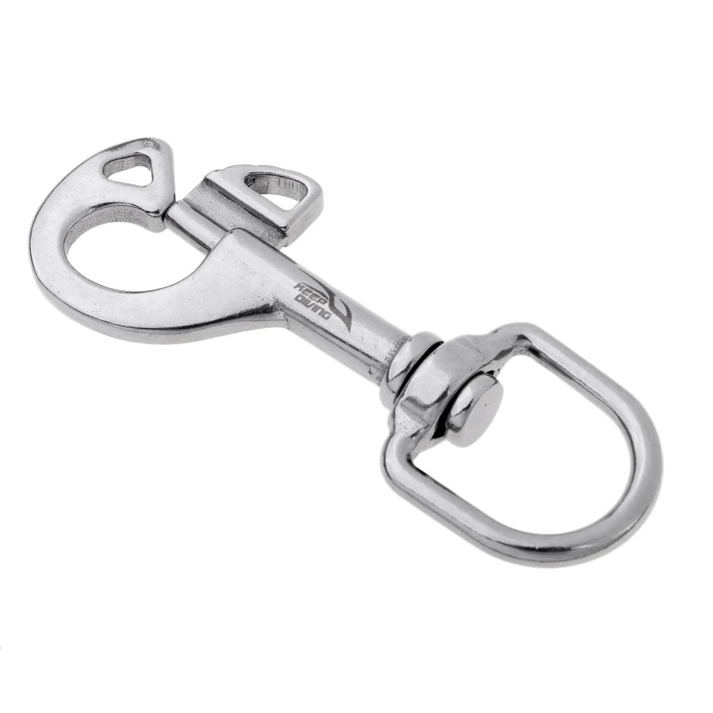 Marine Grade 316 Stainless Steel Scuba Diving Swivel Eye Bolt Snap Spring Hook Buckle Clip Clasp