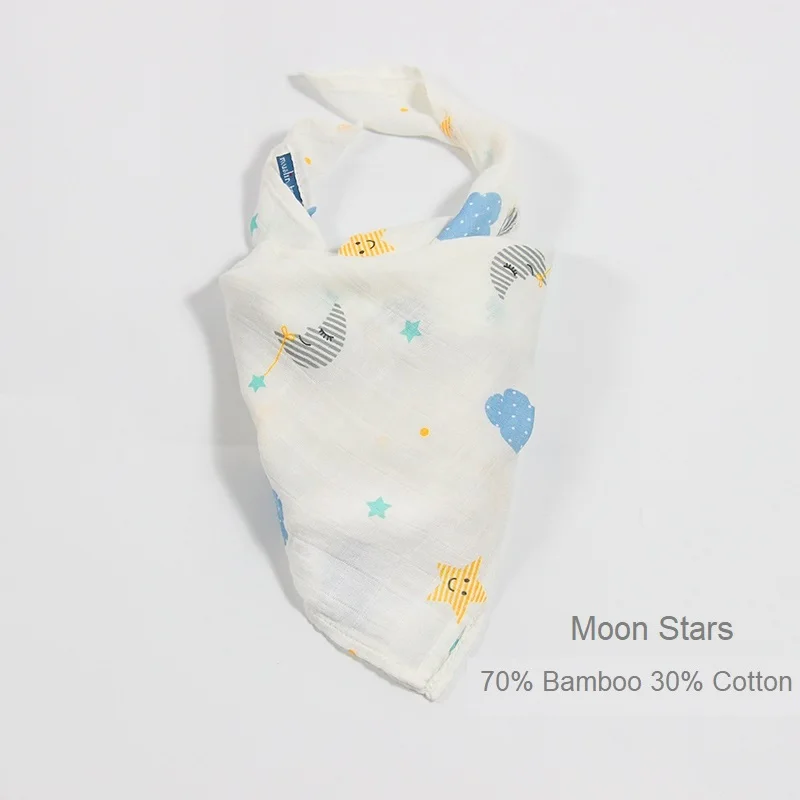 Moon Stars Одеяла для новорожденных, бамбуковые, для ванной, для малышей, для пеленания, для детей, муслин, органический хлопок, ткань, супер мягкие вещи, для девочек, полотенце, полотенце, ежемесячная упаковка - Цвет: Moon Stars