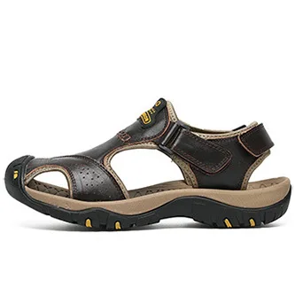 Г. Новые популярные сандалии из натуральной кожи мужская обувь летняя пляжная обувь мужские сандалии мужская повседневная обувь уличные сандалии Hombre 39-45